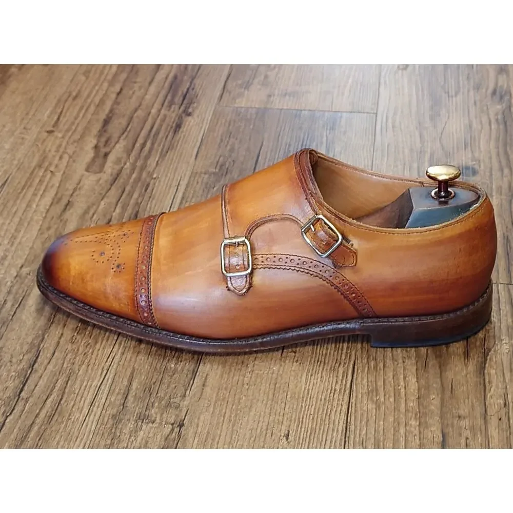 Allen Edmonds St. John's Double Monk Strap Leather Oxfords Dress Shoes Size 11E